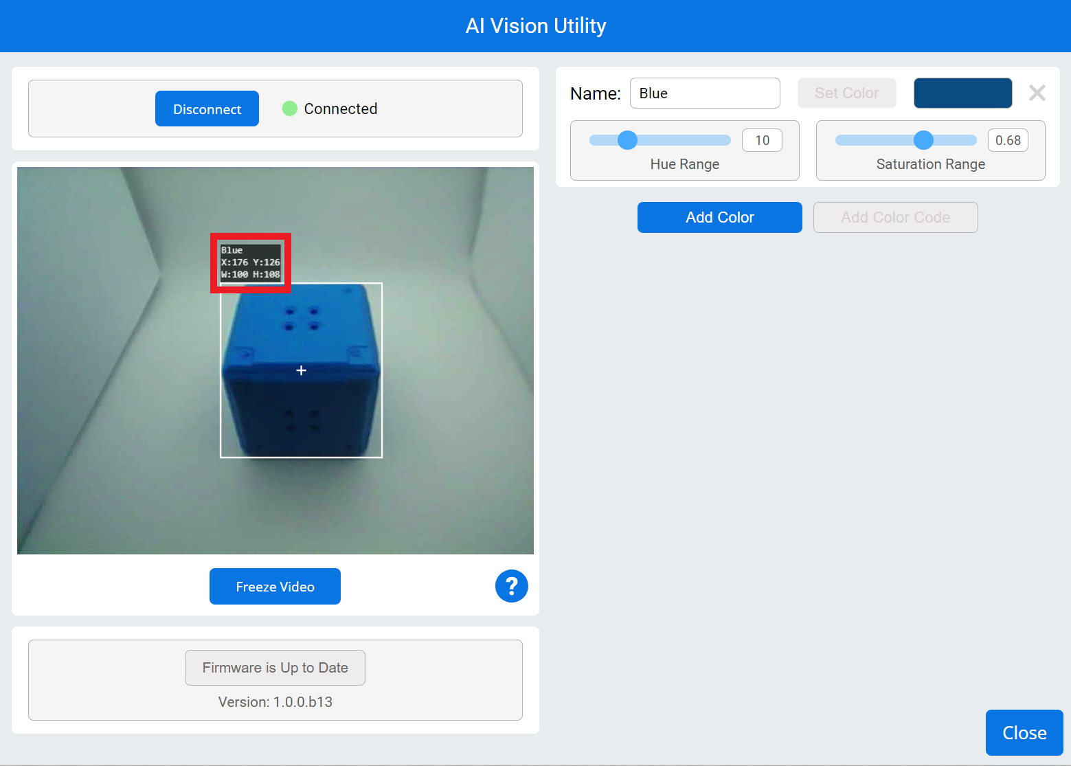 Using The AI Vision Utility With The AI Vision Sensor In VEXcode EXP