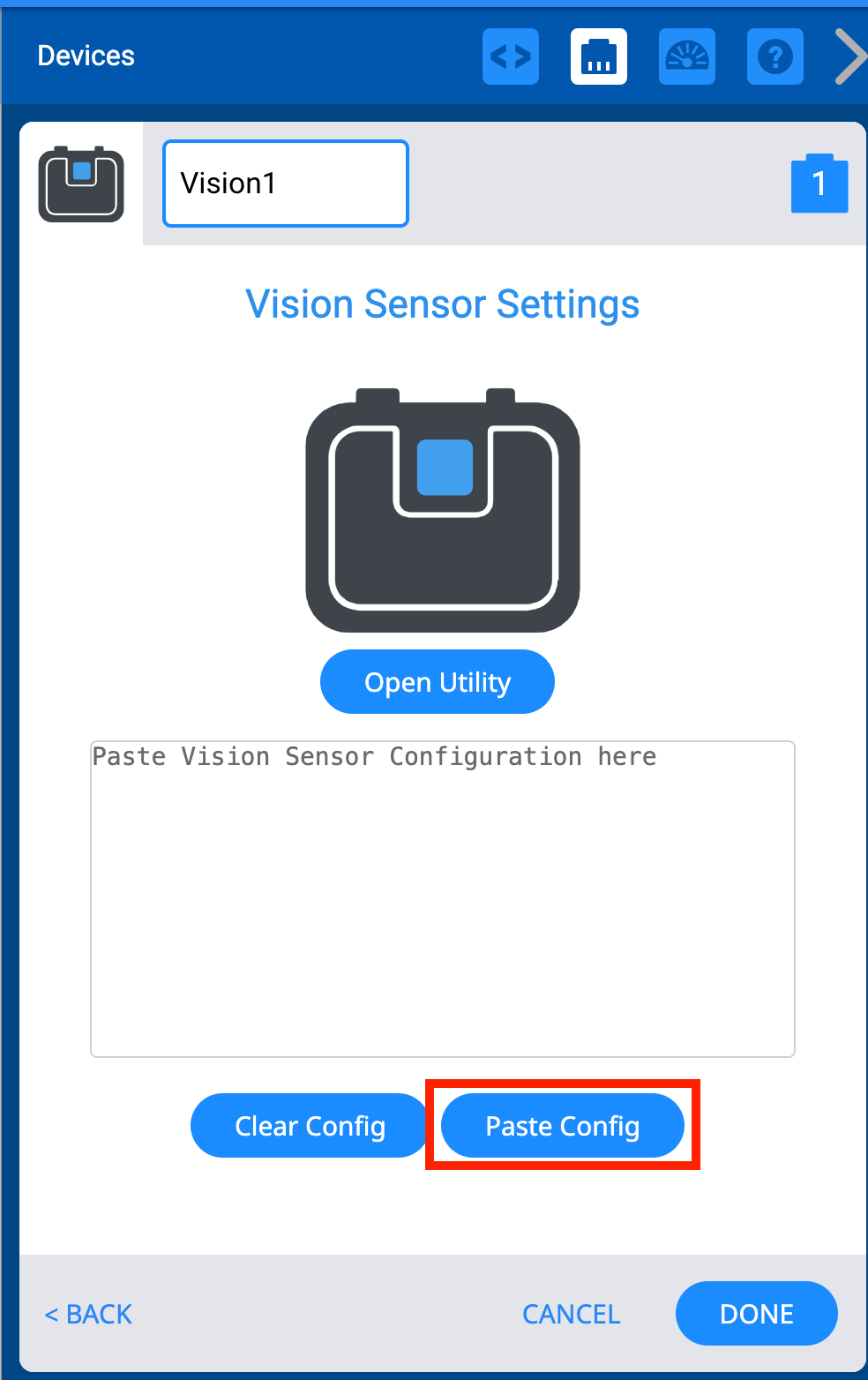 Configuring The Vision Sensor In Web Based VEXcode IQ VEX Library