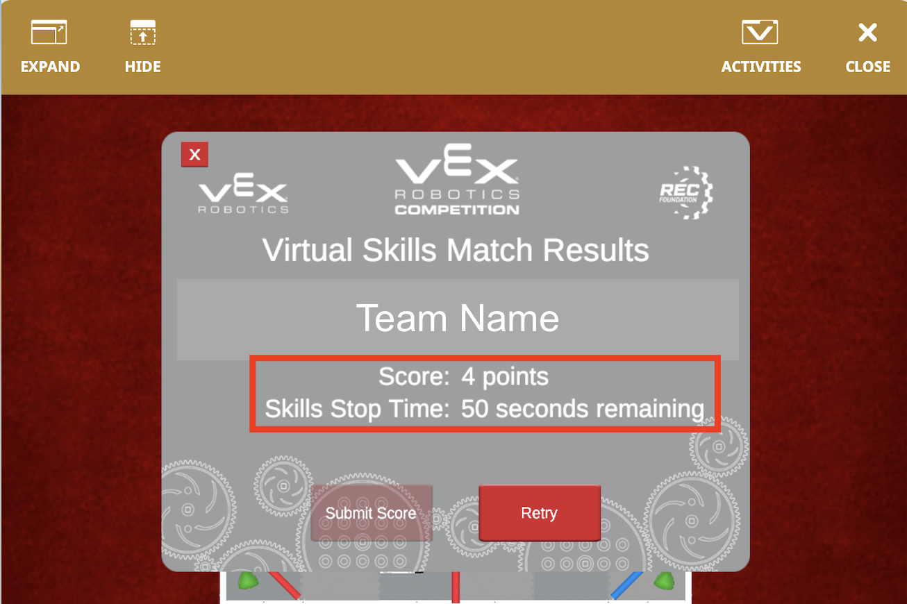 submitting-a-score-for-vrc-over-under-virtual-skills-in-vexcode-vr