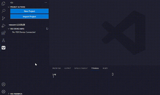 VEX VS Code Extension UI Overview – VEX Library