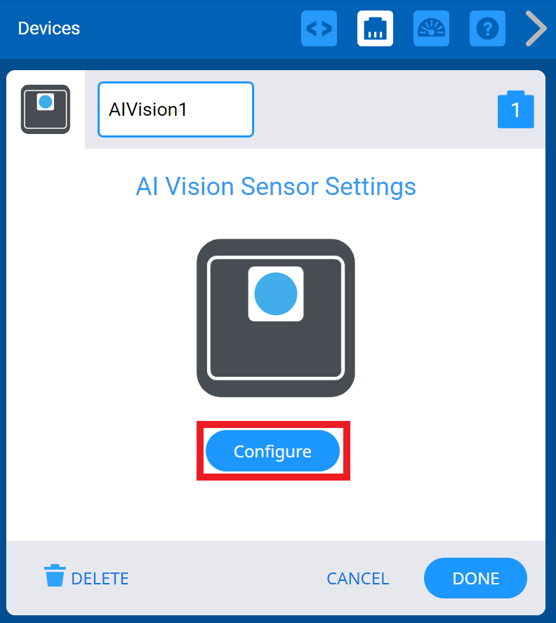 Connect the AI Vision Sensor to based VEXcode V5 VEX Library