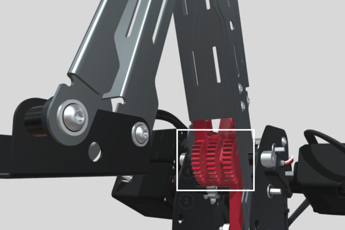 Svirties krumpliaračių diagrama, skirta V5 Workcell sąrankai karjeros ir techninio mokymo metu, iliustruojanti mechaninius komponentus ir jų išdėstymą optimaliam funkcionalumui užtikrinti.