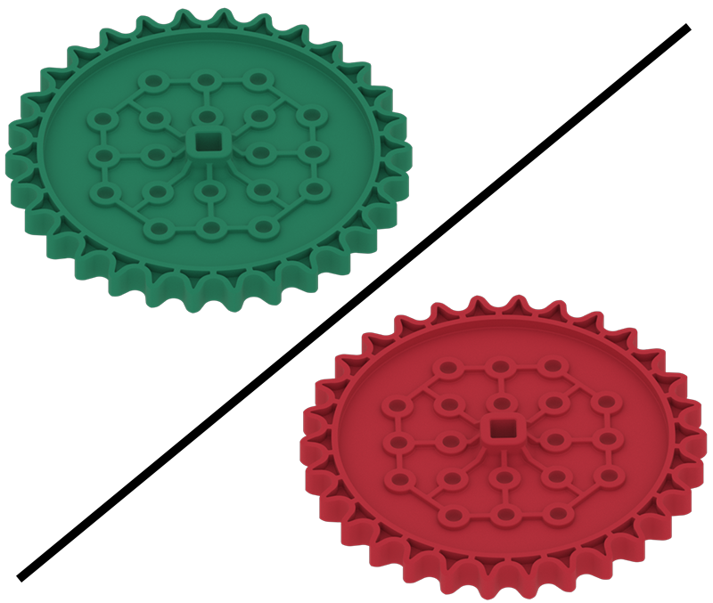 Diagram ter illustratie van de V5-werkcelopslagopstelling voor CTE (Career and Technical Education), met een weergave van de indeling en organisatie van opslagcomponenten binnen de V5-roboticawerkcel.