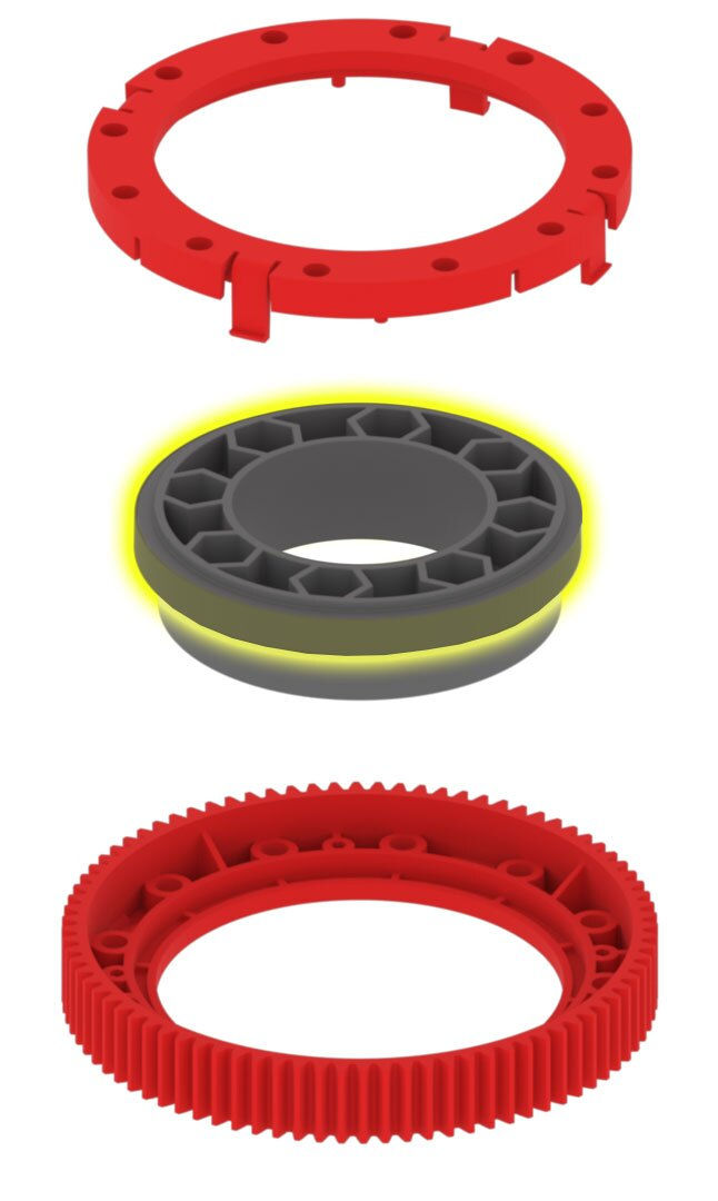 Diagram znázorňující komponenty a nastavení VEX V5 Workcell pro zdroje kariérního a technického vzdělávání, zdůrazňující klíčové prvky a spojení pro efektivní učení a aplikaci.