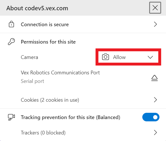 Robotik uygulamalarda kullanımını daha iyi anlamak için etiketli parçalarla birlikte kamera yerleşimi ve algılama yetenekleri de dahil olmak üzere bileşenlerini ve işlevlerini gösteren VEX V5 AI Görüntü Sensörünün şeması.