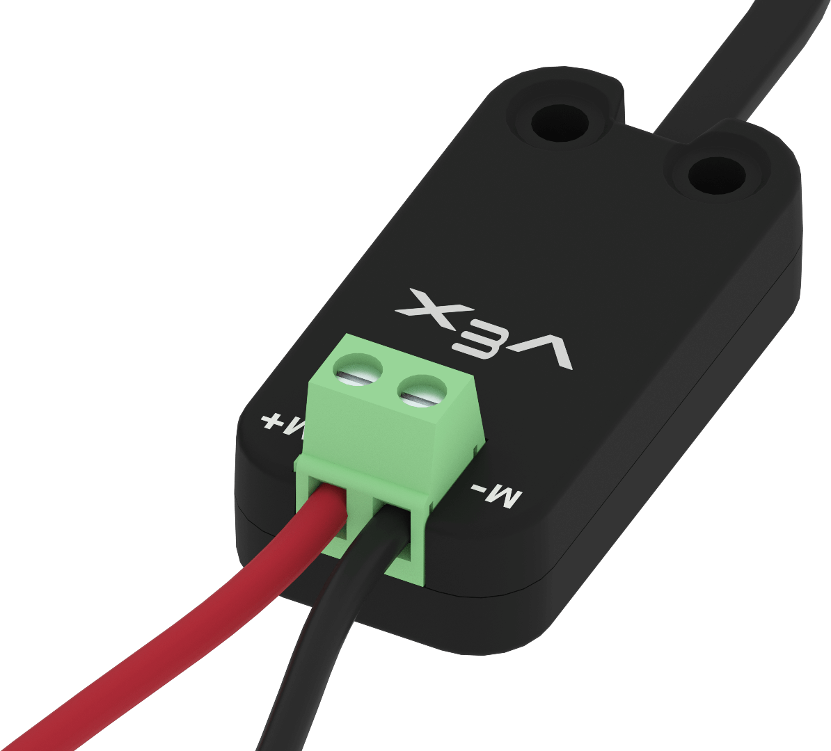 V5 カテゴリの説明に関連する、寸法、出力、接続ポイントなどの V5 モーターの仕様を示す図。