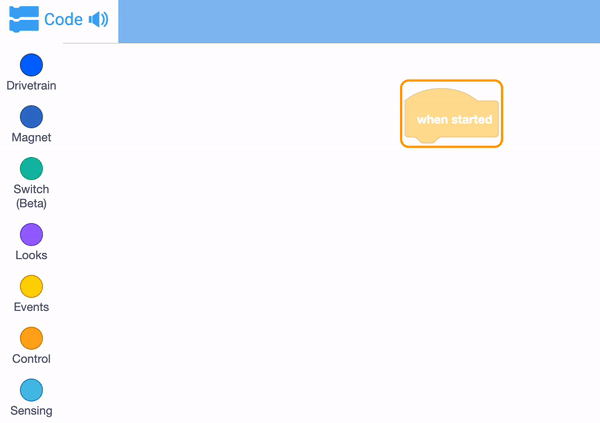 Screenshot dell'interfaccia del tutorial VEX IQ Blocks, che mostra blocchi di programmazione e opzioni per la creazione di progetti di robotica educativa, pensati per principianti e insegnanti nell'ecosistema VEX IQ.
