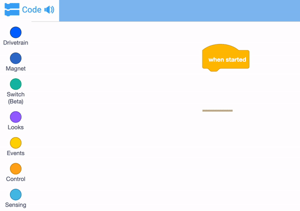 Captura de tela de um tutorial de programação do VEX IQ Blocks, mostrando vários blocos de codificação e suas funções, com o objetivo de ajudar iniciantes a entender os conceitos de programação para a plataforma VEX IQ Robotics.