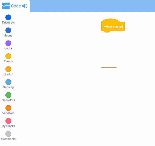 Zrzut ekranu interfejsu samouczka VEX IQ Blocks, prezentującego bloki programistyczne i opcje tworzenia projektów robotyki, stworzone, aby pomóc nauczycielom i uczniom w poznawaniu koncepcji robotyki i rozwijaniu umiejętności programowania.