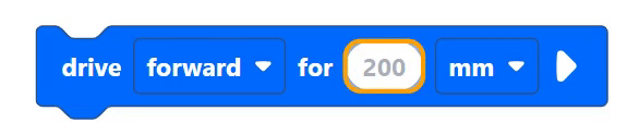 Captura de tela da interface do tutorial do VEX IQ Blocks, mostrando blocos de programação usados para codificar robôs VEX IQ, projetados para auxiliar educadores e alunos a aprender conceitos de robótica por meio de programação visual.