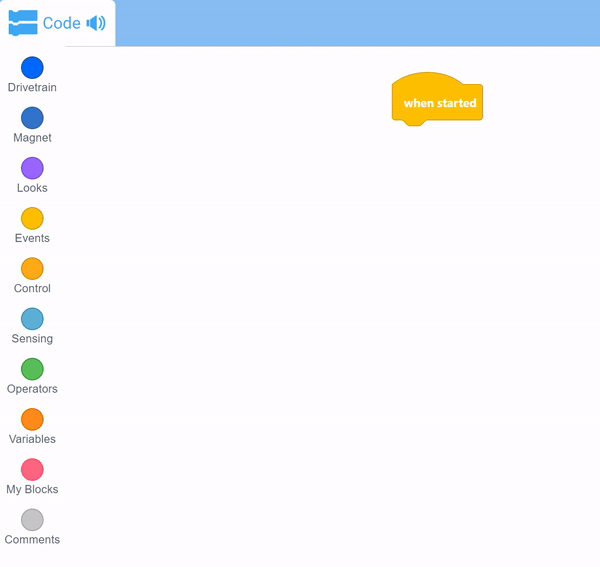 Ảnh chụp màn hình giao diện hướng dẫn VEX IQ Blocks, giới thiệu các khối lập trình và tùy chọn để xây dựng các dự án robot, được thiết kế để hỗ trợ các nhà giáo dục và học sinh tìm hiểu các khái niệm về robot bằng nền tảng VEX IQ.