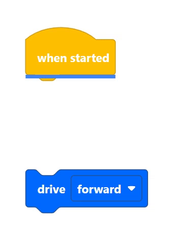 Diagrama que ilustra la interfaz de programación de VEX IQ Blocks, mostrando varios bloques de programación y sus funcionalidades para proyectos de robótica educativa.