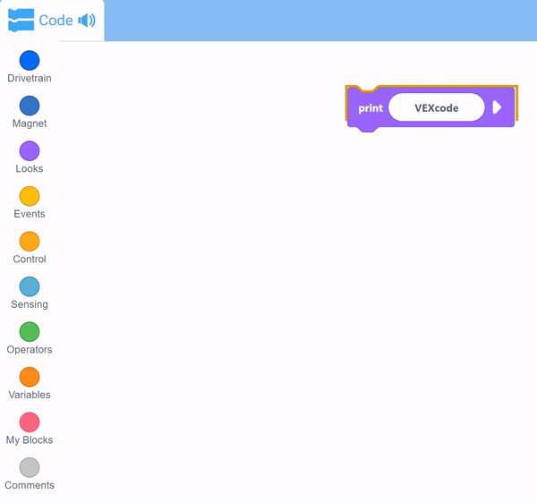 Sơ đồ minh họa giao diện lập trình VEX IQ Blocks, giới thiệu nhiều khối lập trình khác nhau và chức năng của chúng, được thiết kế để hỗ trợ các nhà giáo dục và học sinh học các khái niệm về robot thông qua lập trình trực quan.