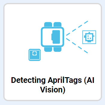 Projekta sīktēla piemērs ar uzrakstu “AprilTags noteikšana (AI Vision)”.
