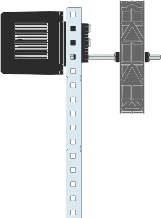 Diagram met montagetips voor V5-roboticacomponenten, met illustratie van de belangrijkste verbindingspunten en montagestappen voor een optimale opstelling.