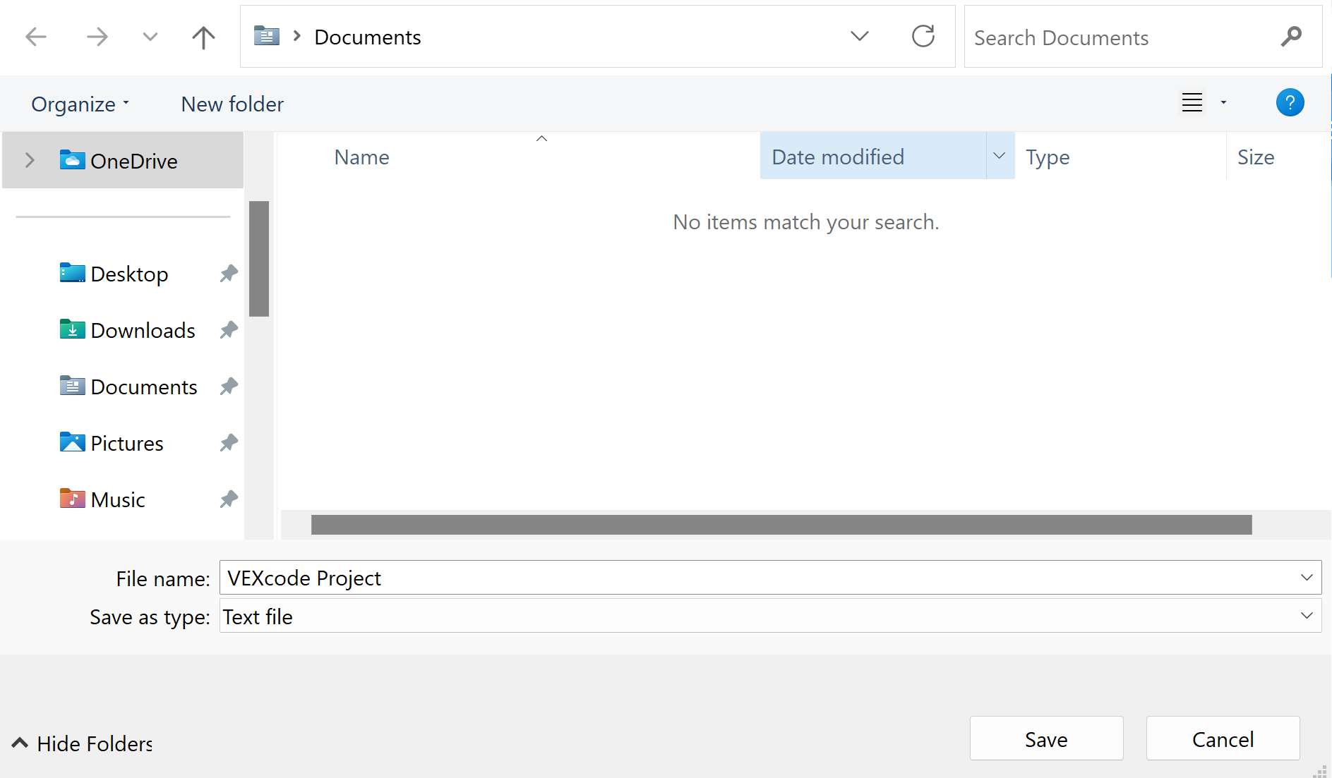 El menú Guardar archivo del dispositivo está abierto y configurado para guardar en la carpeta Documentos.