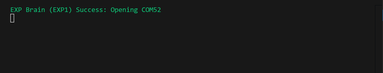 VS Code VEX Interactive Terminal is opened and shows messages that detail the VEX Brain connection status.