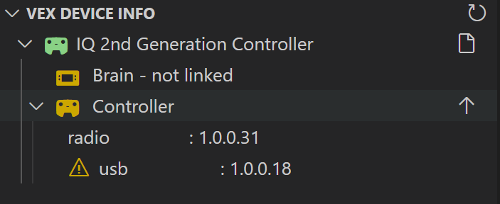 Курсор наведен на устаревшую папку Controller, а рядом с ней находится значок стрелки вверх.