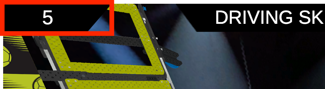 Detailní pohled na levý horní roh okna Driving Skills Window zobrazující aktualizaci skóre v reálném čase během zápasu. Skóre je 5 bodů.