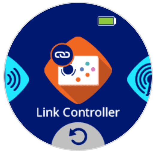 Ikona Link Controller v nabídce Nastavení robota.