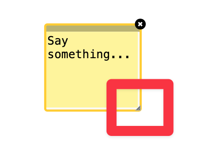 오른쪽 하단 모서리가 강조된 VEXcode AIM의 노란색 메모입니다.