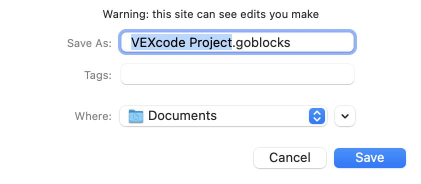 The device's Save As menu is open and set to save to the Documents folder.