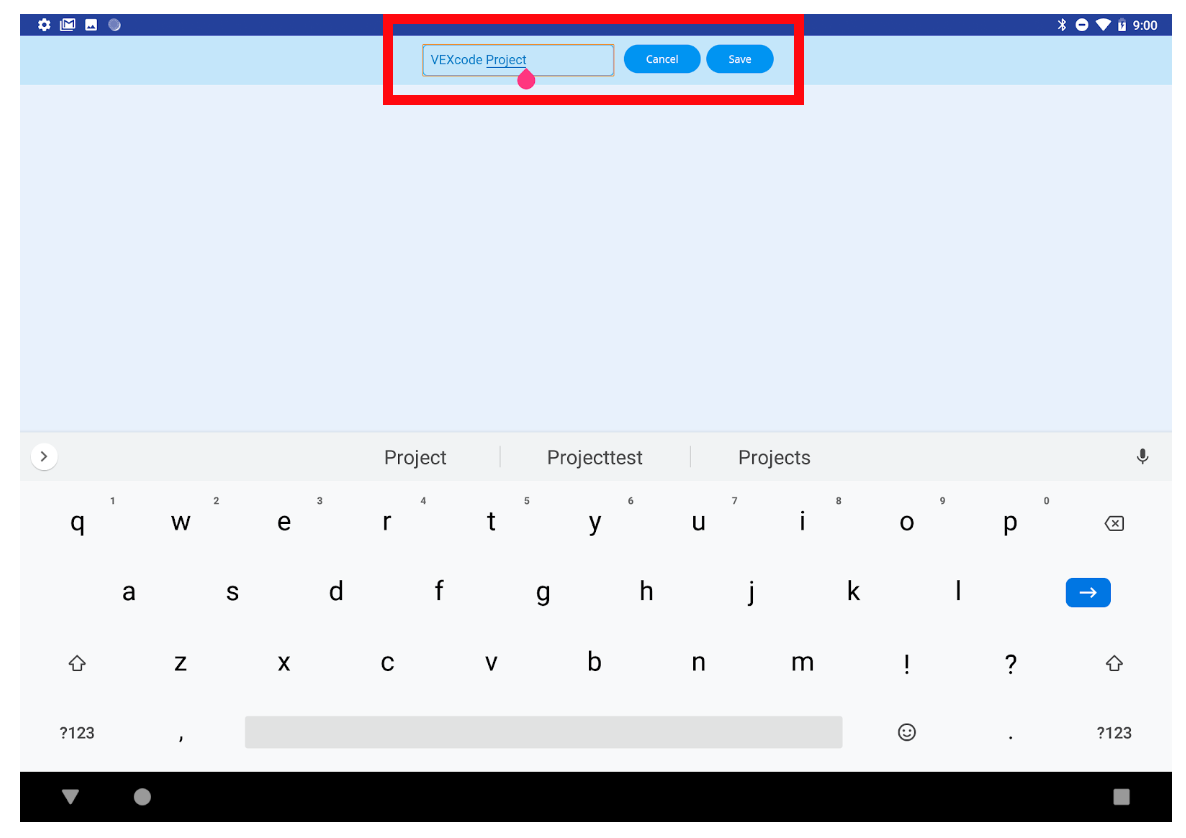 Сохранение проекта блоков VEXcode IQ на планшете Android – Библиотека VEX