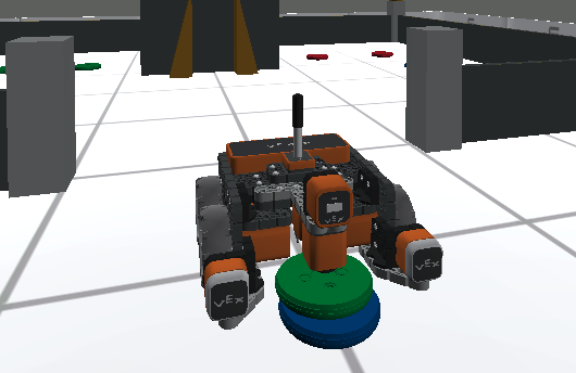 Diagram illustrating the features of the VEXcode VR robot, highlighting components such as sensors, motors, and connectivity options, designed to enhance coding and robotics education for students and educators.