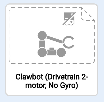 Clawbot aandrijflijn zonder gyro