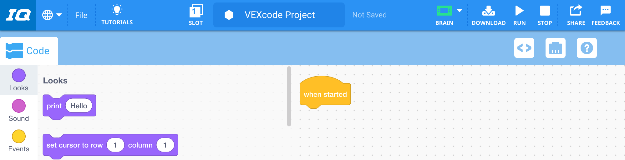 Запустіть VEXcode