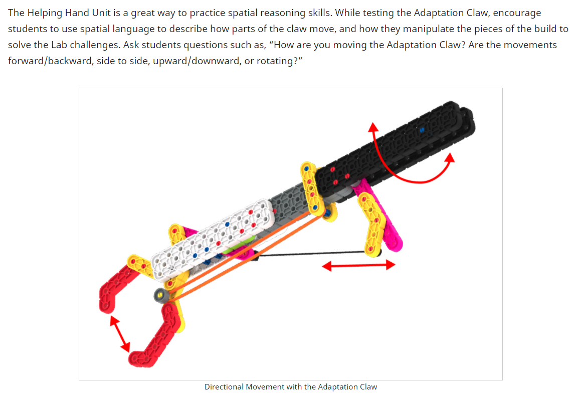 Practice Spcial Reasoning skills with VEX GO Adaptation Claw