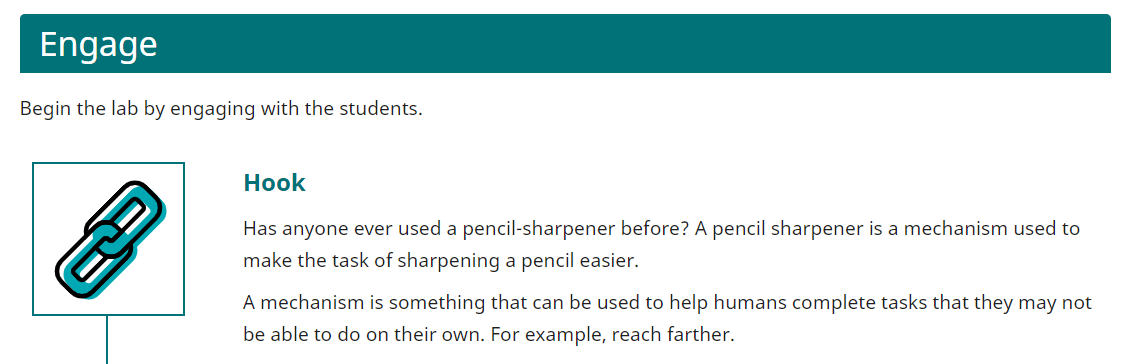 VEX GO Helping Hand summary page Hook