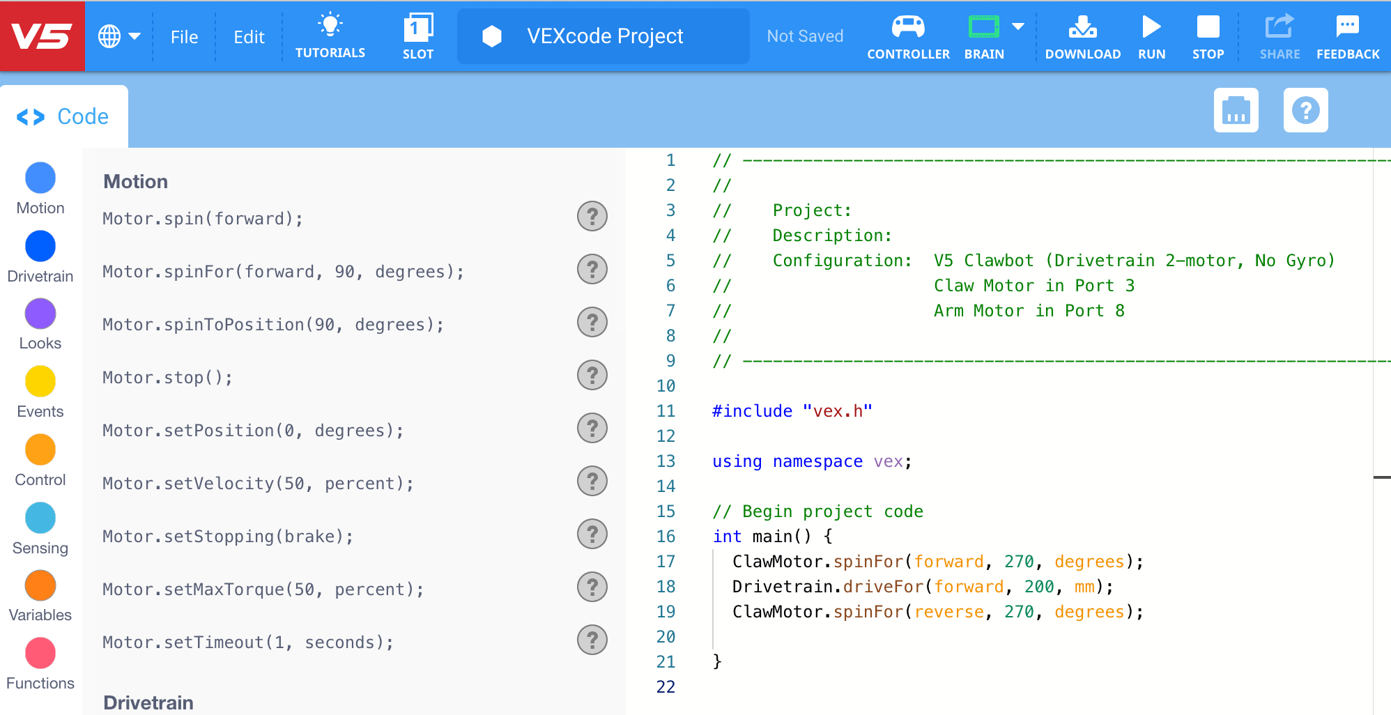 Vex c++ cheap