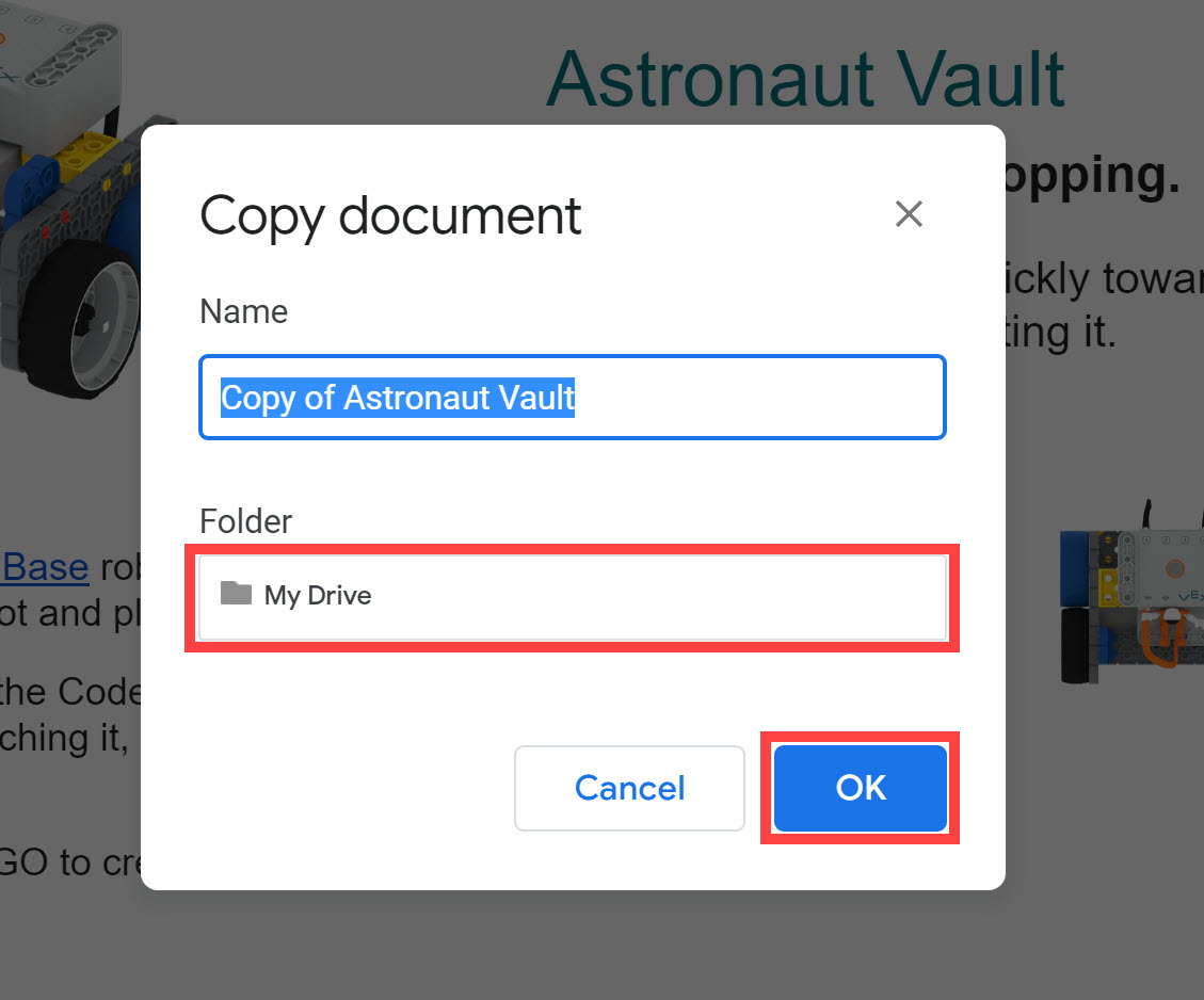 Customizing Resources Using Google Drive for VEX GO – VEX Library