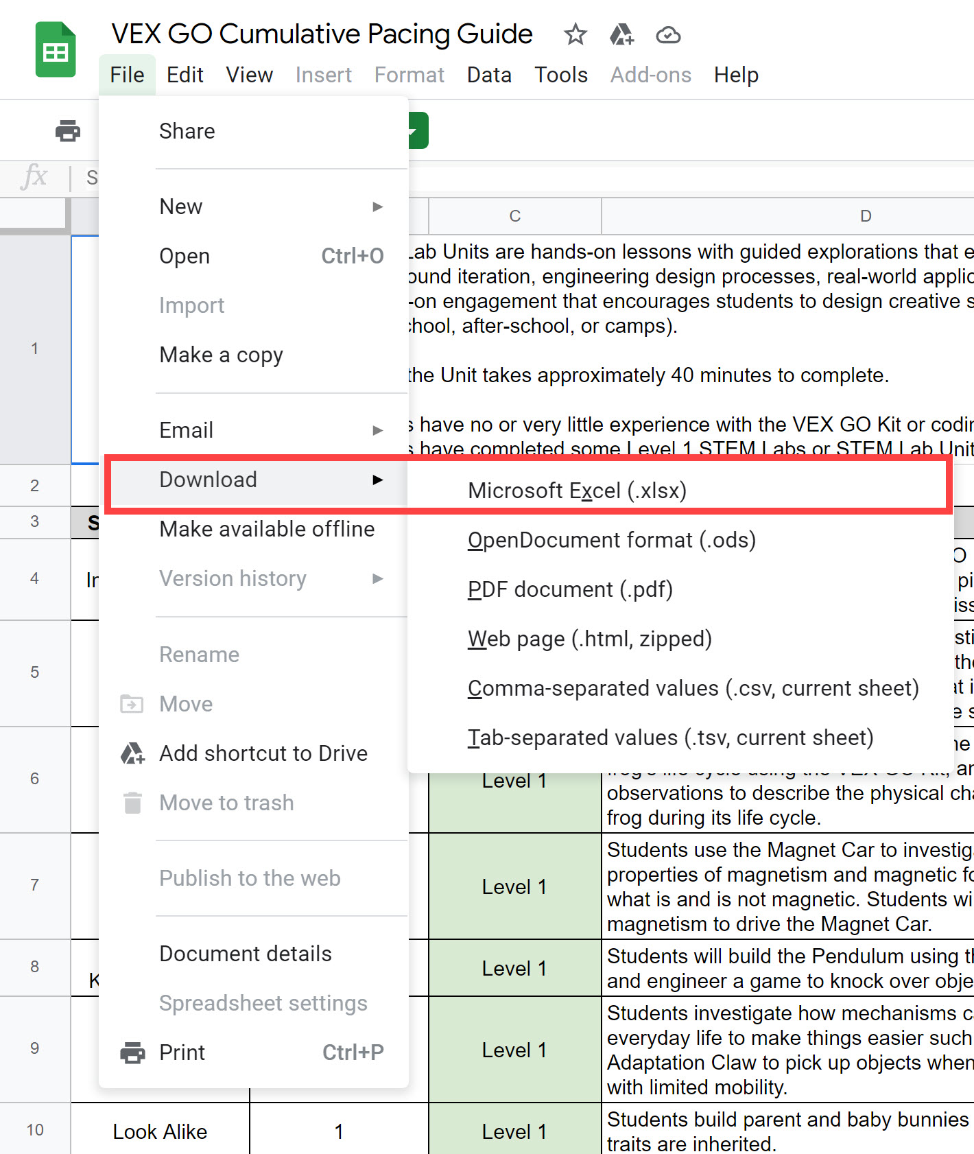 Customizing Resources Using Google Drive for VEX GO – VEX Library