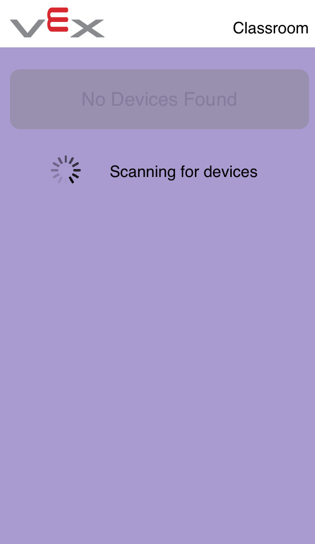 Screenshot showing a 'No devices' message in Bluetooth settings, indicating that no Bluetooth devices are currently connected or available for pairing.