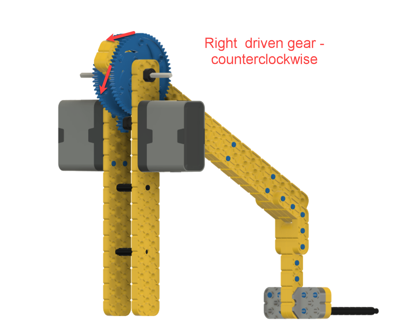 right driven gear - counterclockwise