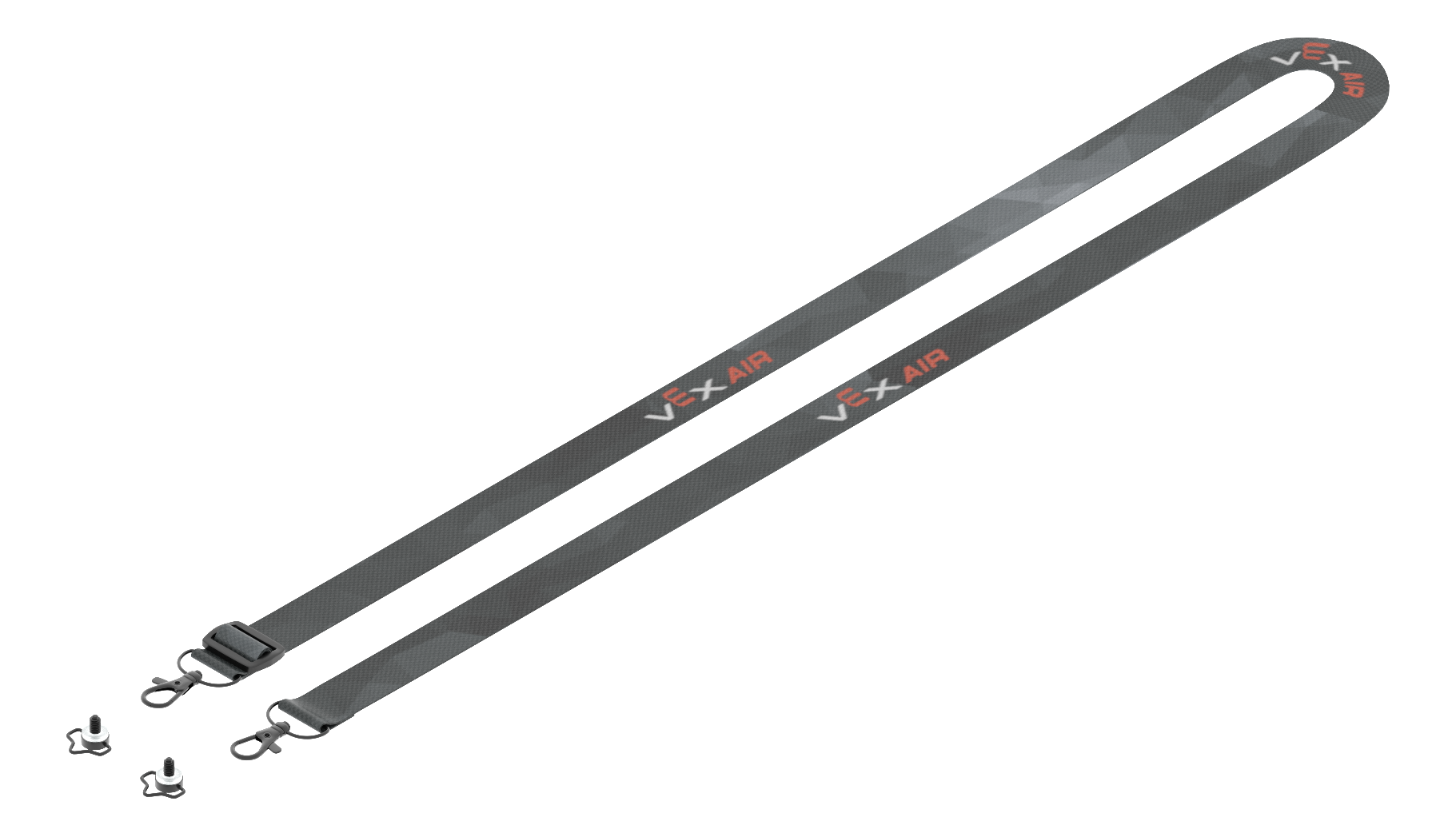 Controller lanyard is shown with its two lanyard pins beside it.