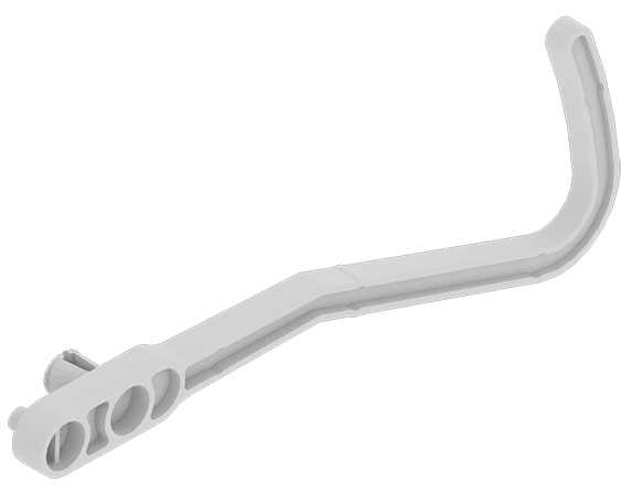 Side view of a motorized Module hook.