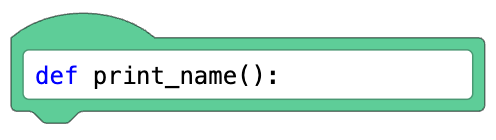 def print_name() in a hat switch block