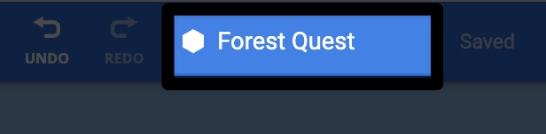 Updated project name shown in the project name window.