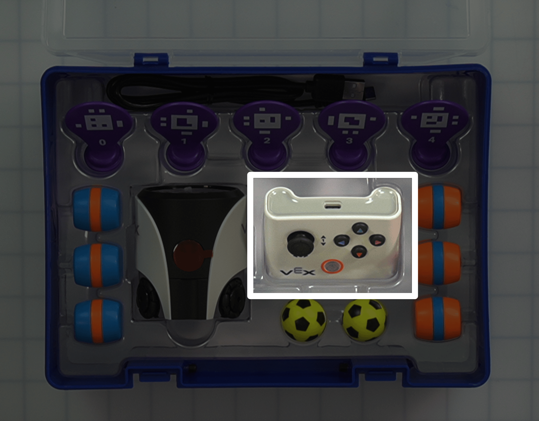 The same image as the one previously in this column, with the controller highlighted in the center right of the box.