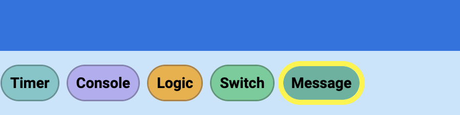 The message filter at the far right highlighted at the top of the Example Projects page in VEXcode