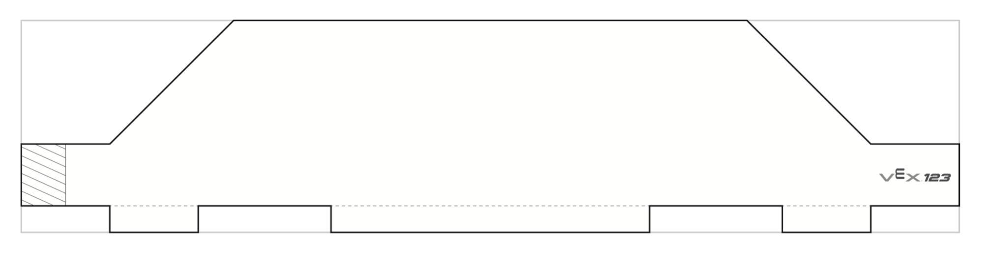 স্ট্যান্ডার্ড আর্ট রিং ক্যানভাস প্রিন্ট টেমপ্লেট, এটি প্রিন্ট করার সময় ব্যবহারকারী কী আশা করতে পারেন তার উদাহরণ হিসেবে এখানে ব্যবহার করা হয়েছে। প্রিন্টআউটটি কোথায় কাটা উচিত তা নির্দেশ করতে আউটলাইনটি শক্ত লাইন দিয়ে চিহ্নিত করা হয়েছে।