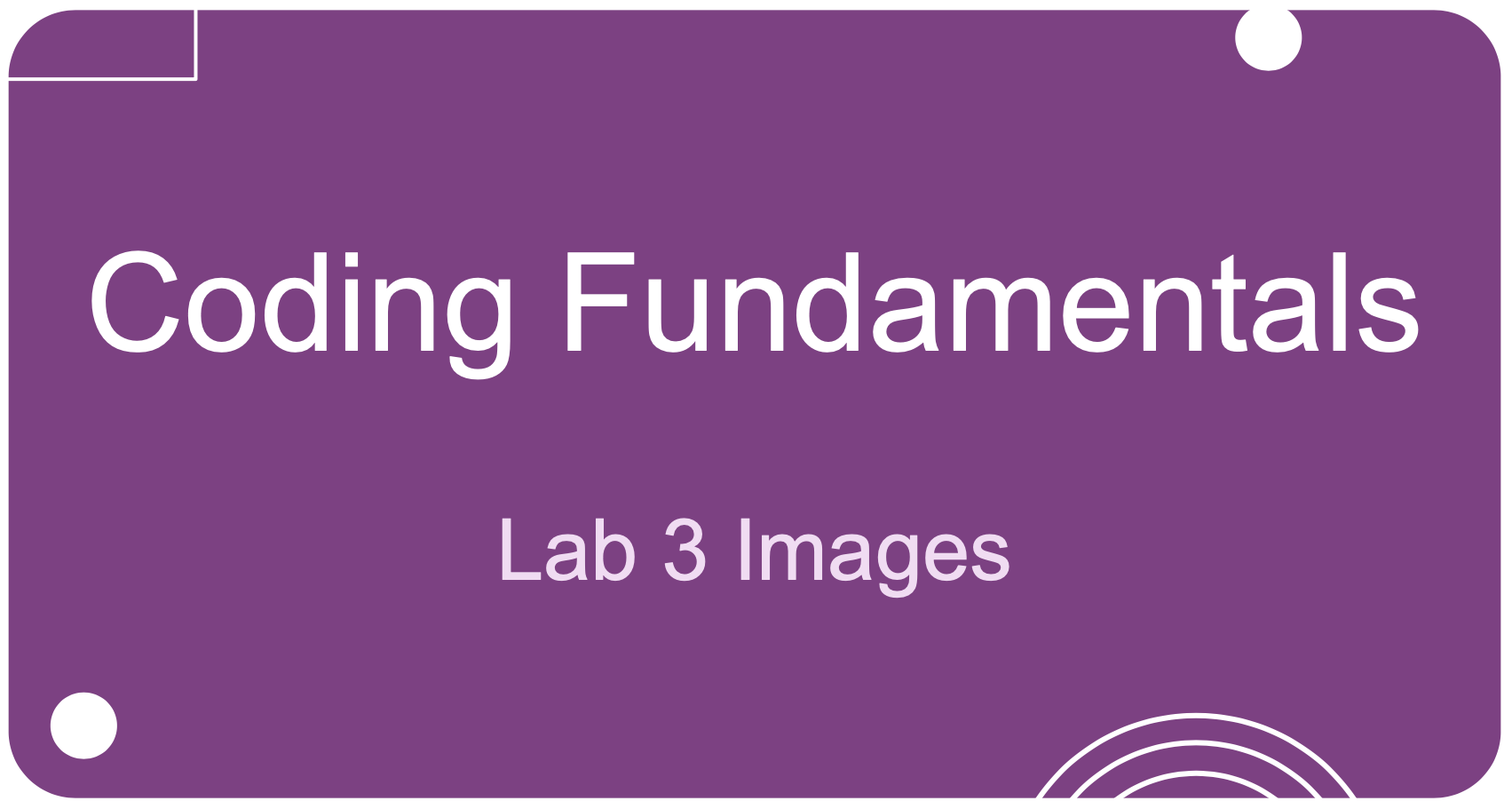 Miniatura de uma apresentação de diapositivos de imagens de laboratório que diz 'Fundamentos de codificação - Imagens de laboratório 3'.