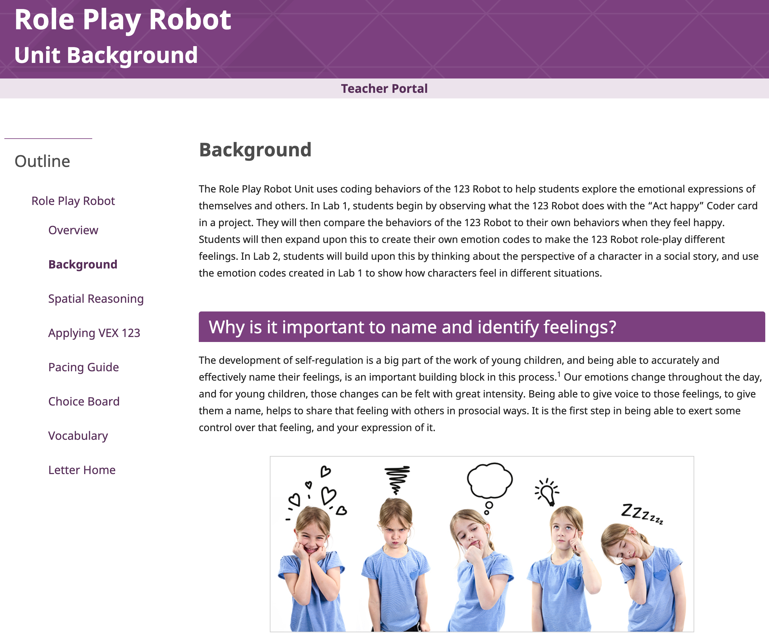 Esimerkkinä käytetty kuvakaappaus Role Play Robot Unit Overview:n taustasivusta.