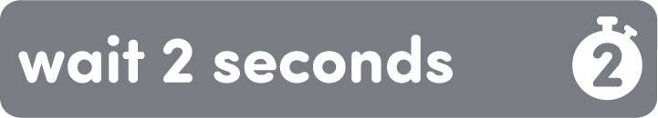 VEX 123 Attendre 2 secondes Carte codeur.