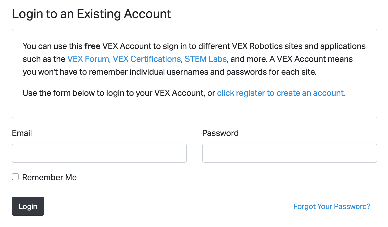 VEX शैक्षिक संसाधनों के साथ आरंभ करने के चरणों को दर्शाने वाला चित्रण, जिसमें आइकन और पाठ शामिल हैं जो उपयोगकर्ताओं को प्रारंभिक सेटअप प्रक्रिया के माध्यम से मार्गदर्शन करते हैं।