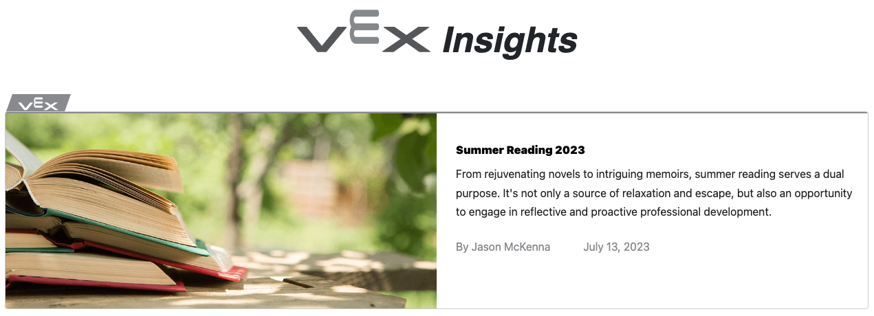 VEX ナレッジ ベースの概要セクションに関連する、さまざまな学習方法とツールを強調した、教育における主要な概念を示すイラスト。