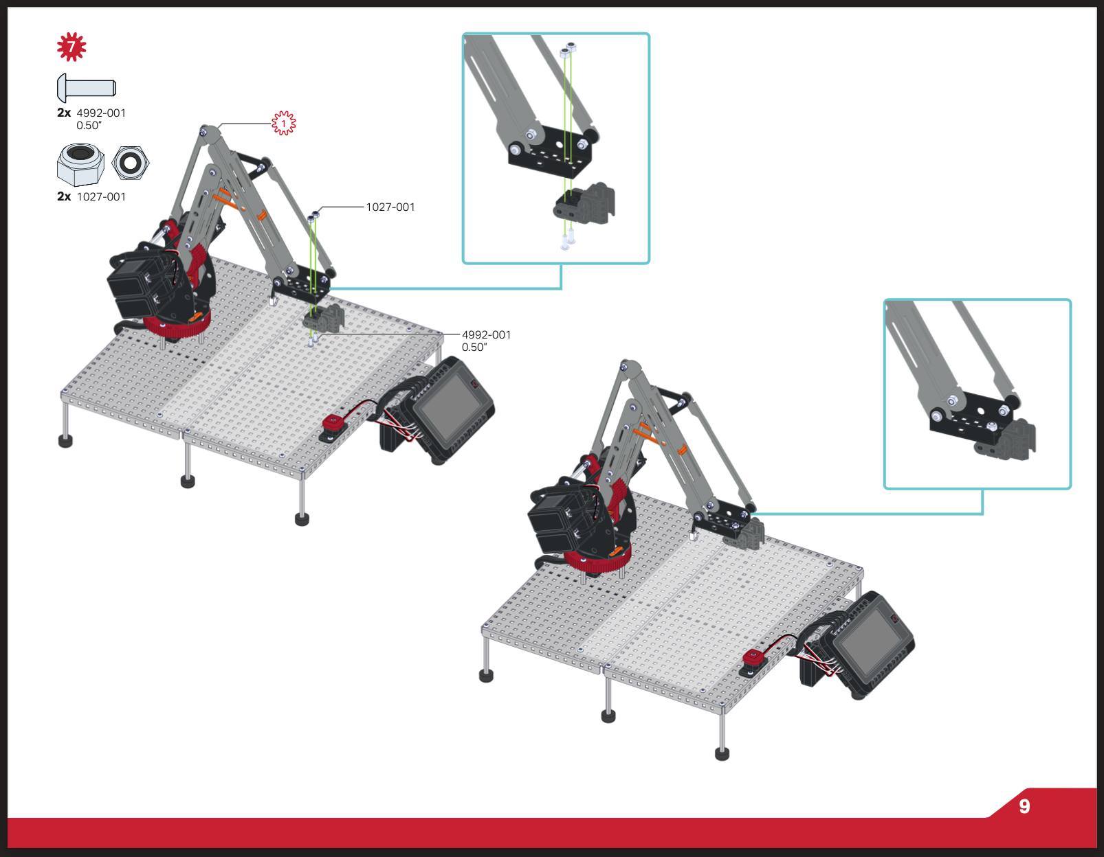 Figura 3: Etapa das Instruções de construção do Laboratório 4, ilustrando os principais componentes e o processo de montagem para fins de pesquisa educacional.
